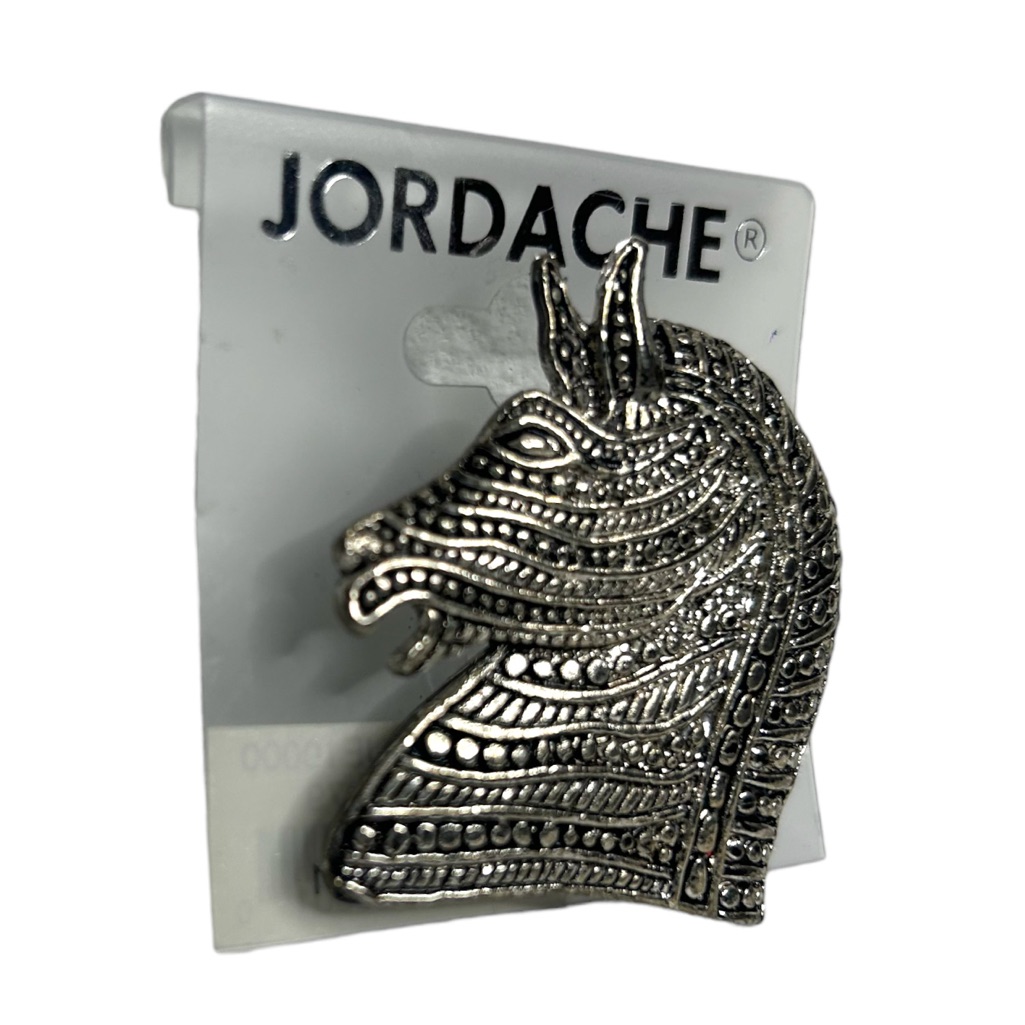 Vtg 90s Jordache Western Horse Brooch Pin